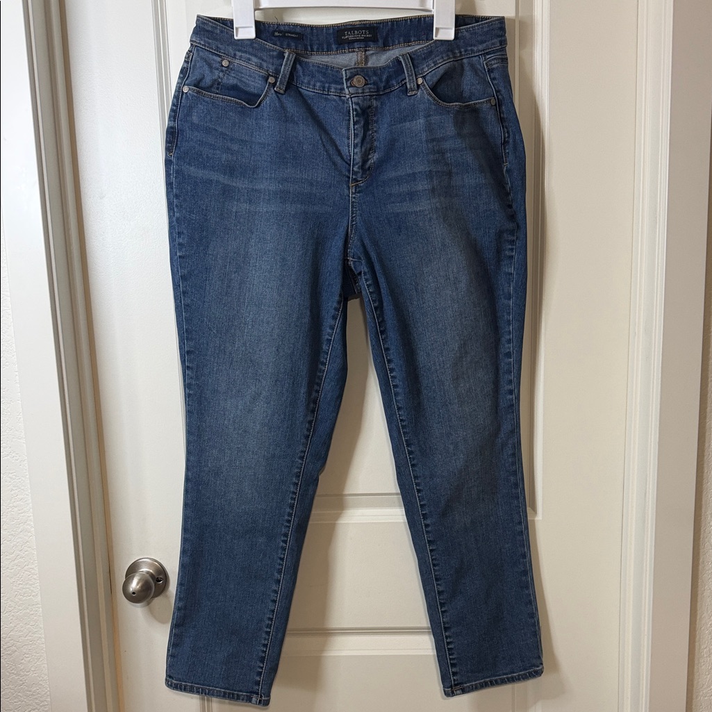 Talbots Denim Straight Leg Jeans In Indigo
